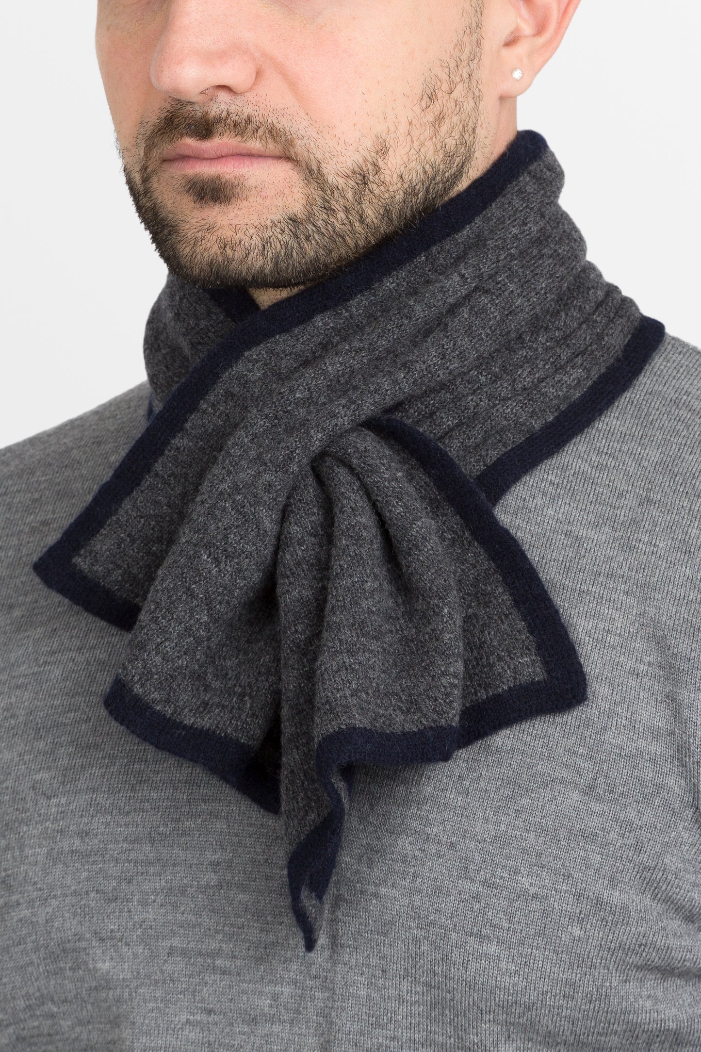 Duetto - Sciarpino double face in puro cashmere