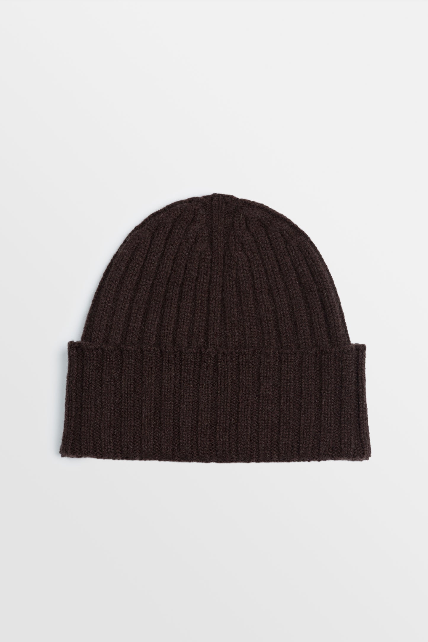 cappello a coste in puro cashmere unisex di colore marrone