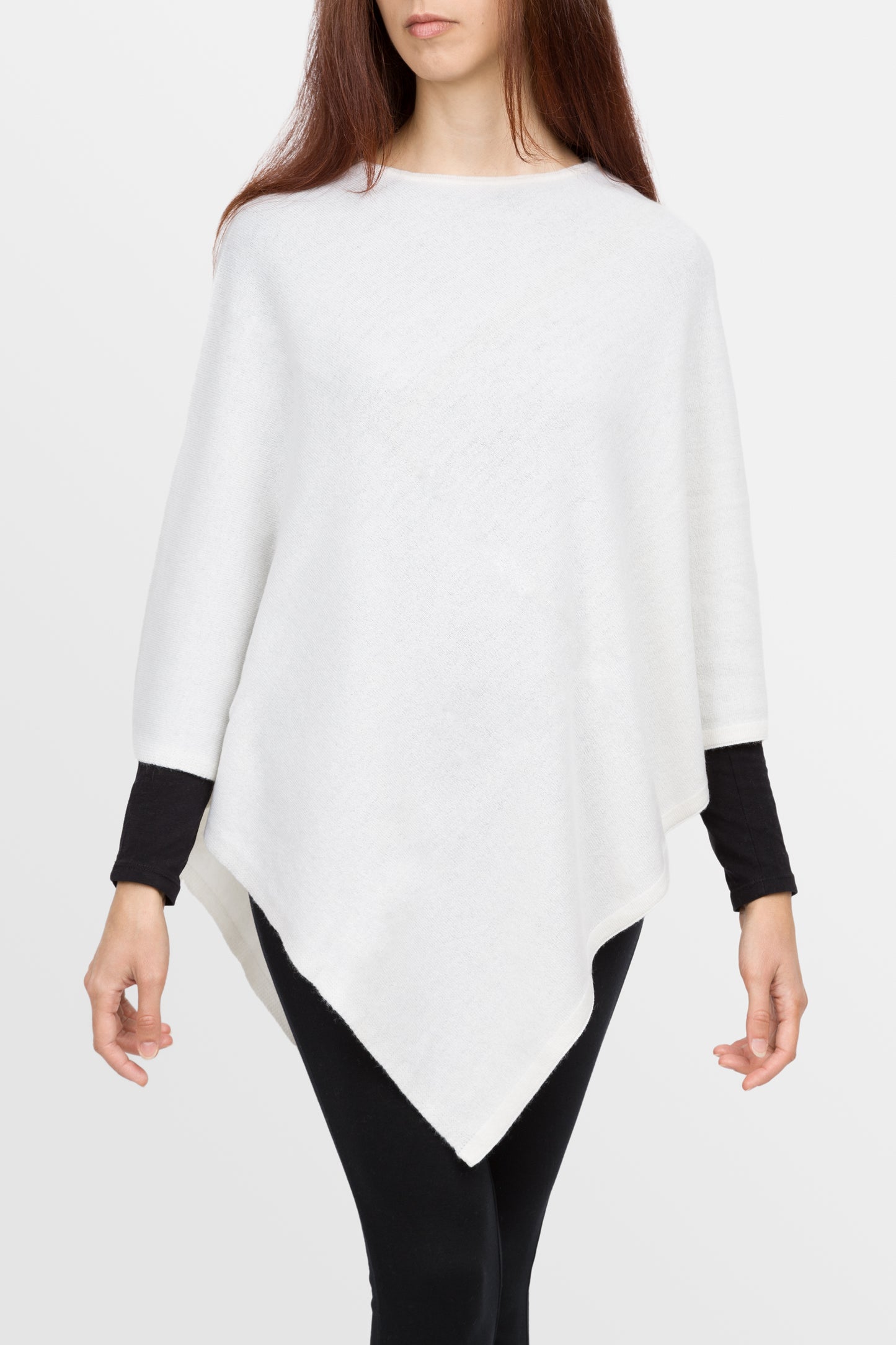 Lovely - Poncho classico quadrato in puro cashmere