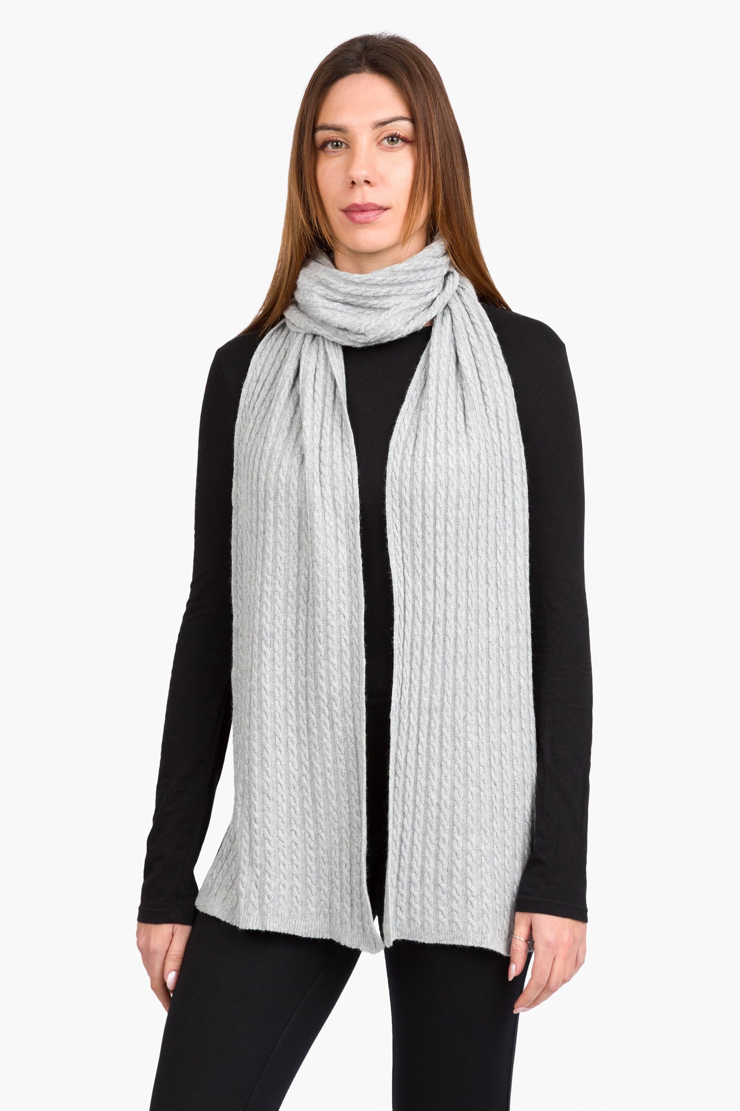 Roxane - Sciarpa a treccine in misto cashmere