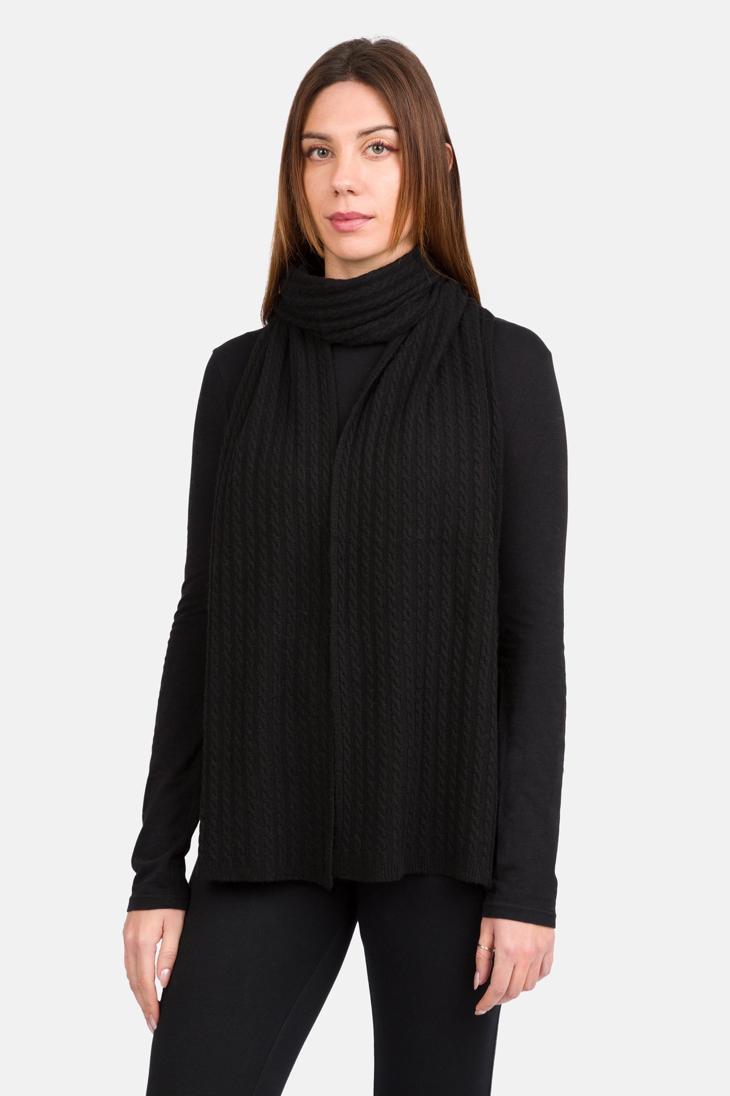Roxane - Sciarpa a treccine in misto cashmere