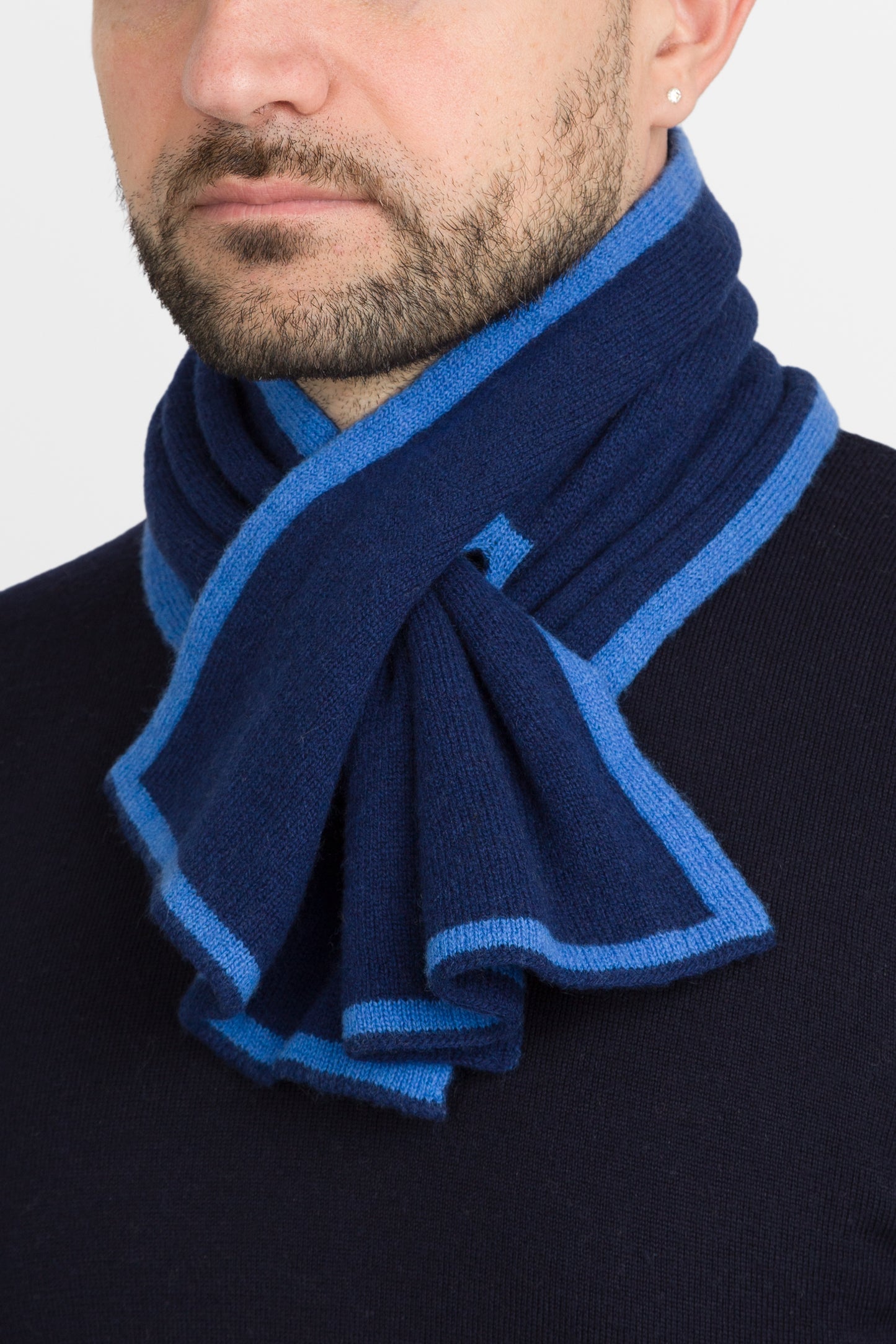 Duetto - Sciarpino double face in puro cashmere