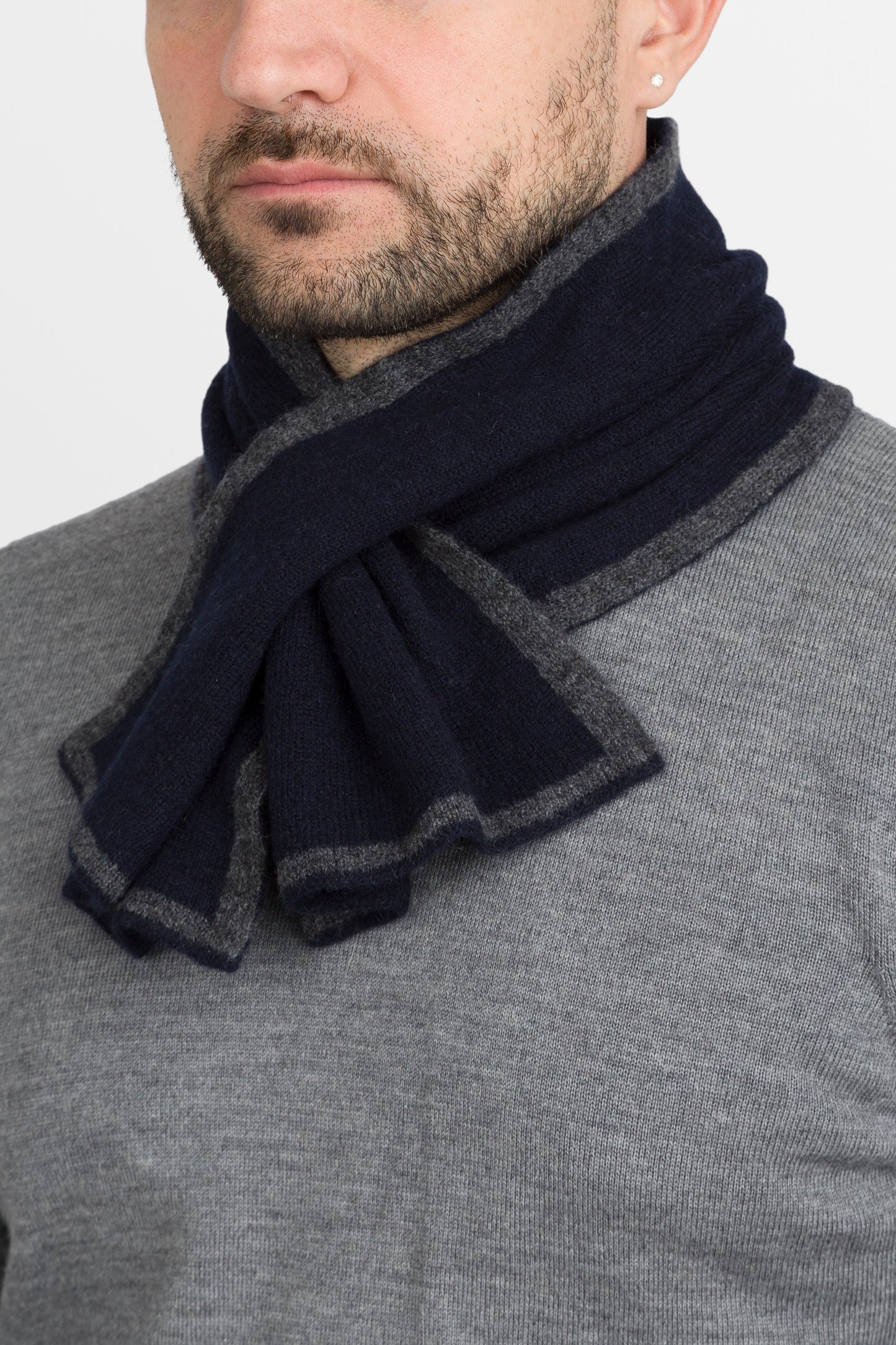 Duetto - Sciarpino double face in puro cashmere