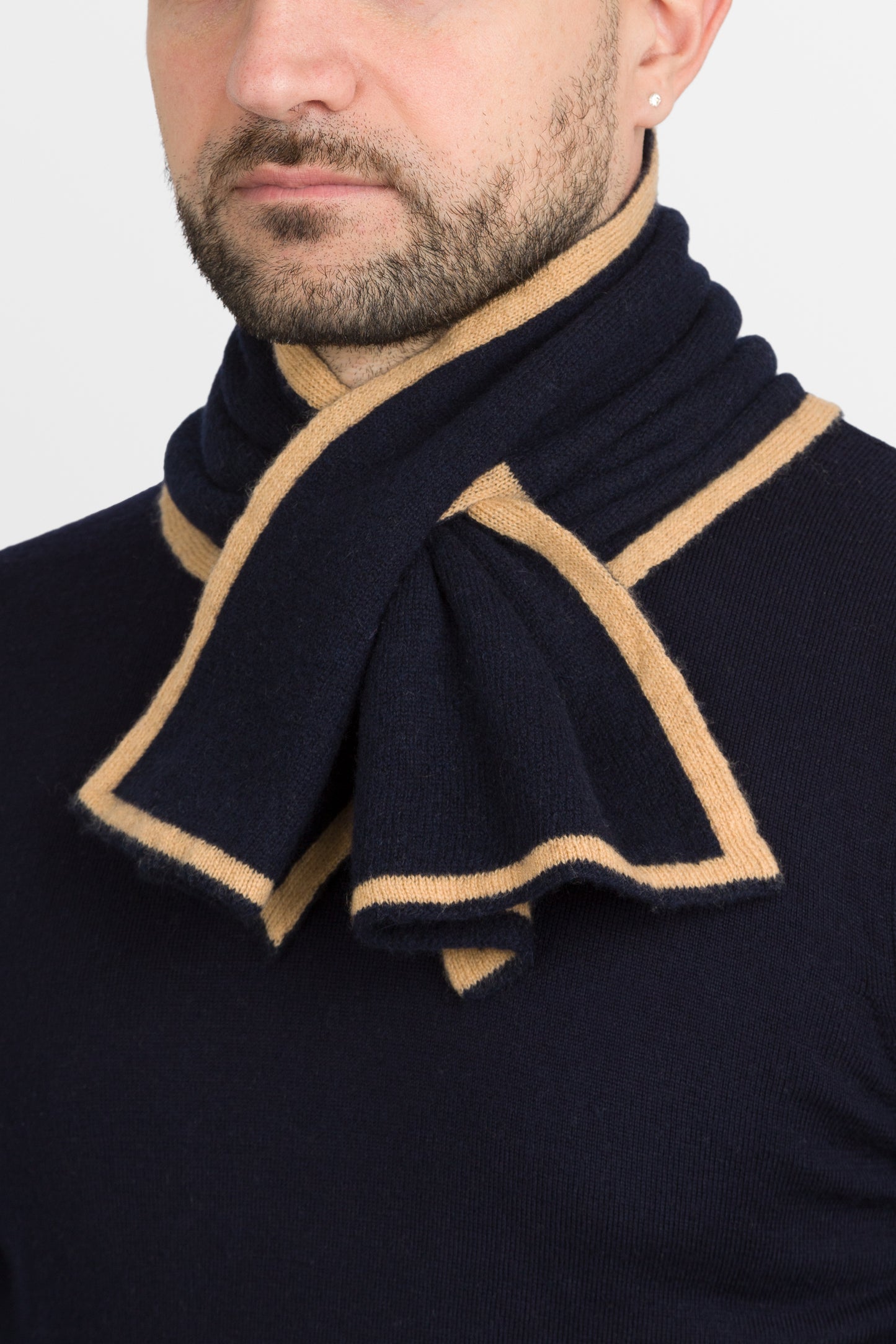 Duetto - Sciarpino double face in puro cashmere