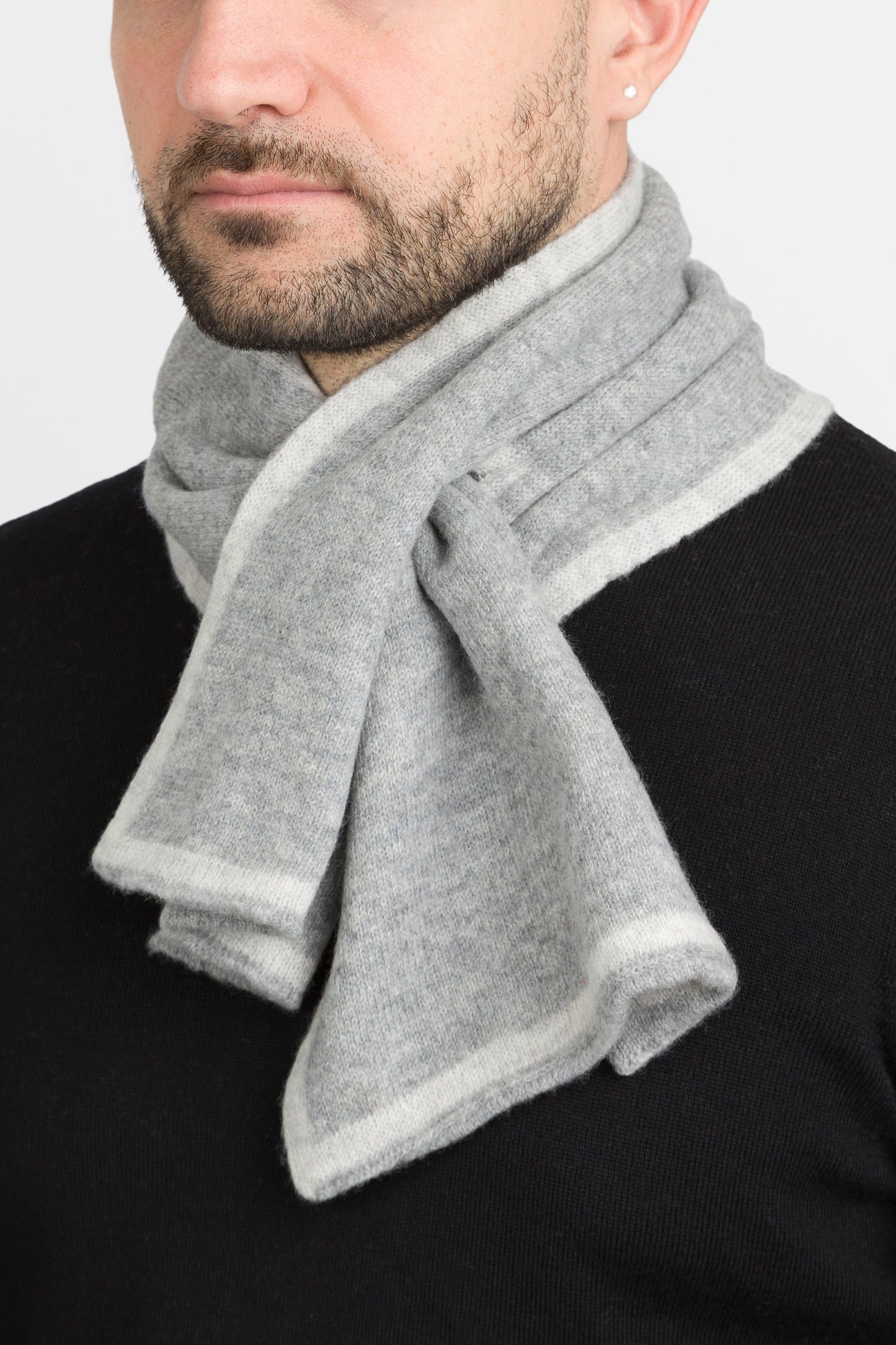 Duetto - Sciarpino double face in puro cashmere
