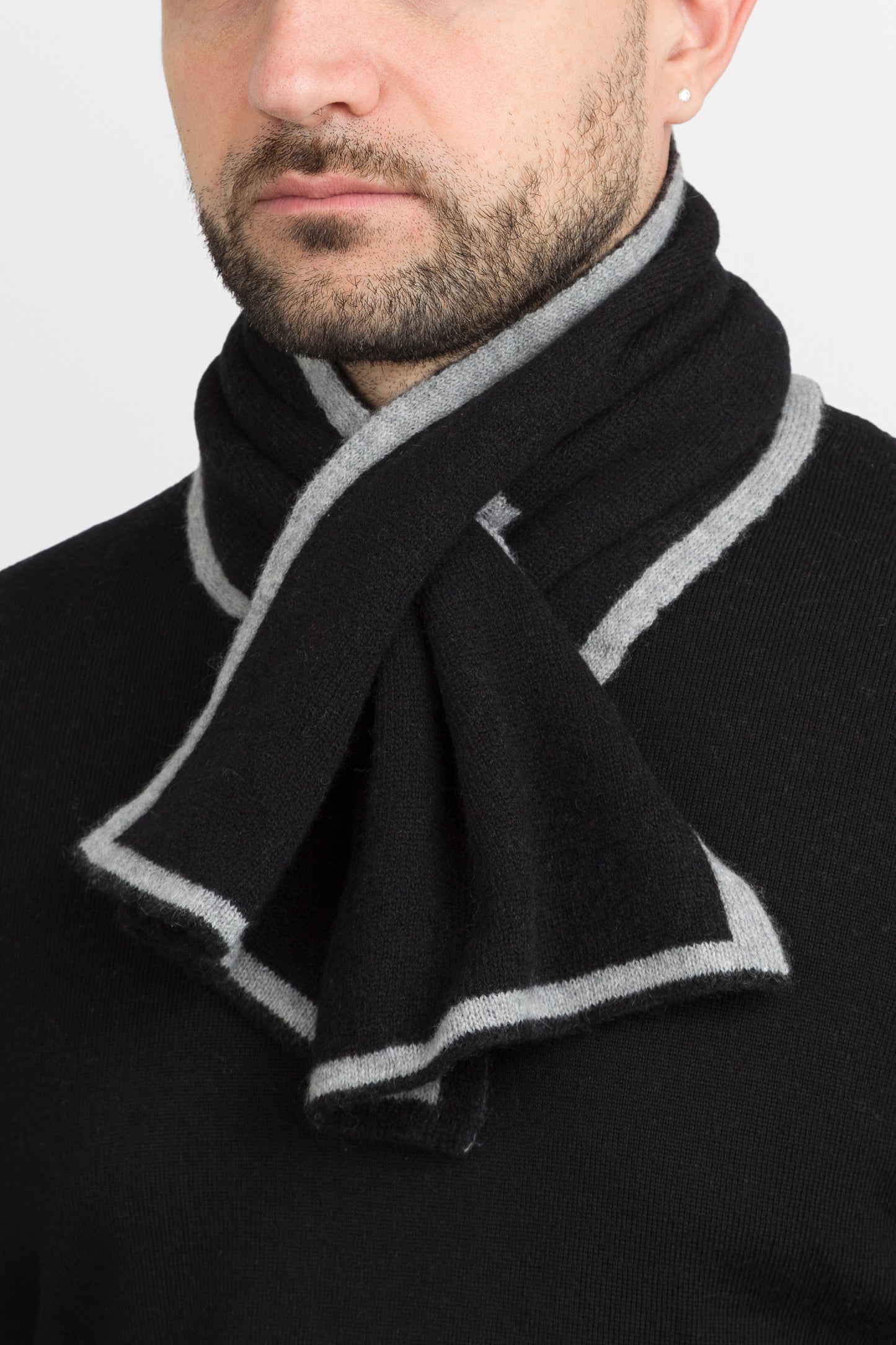 Duetto - Sciarpino double face in puro cashmere