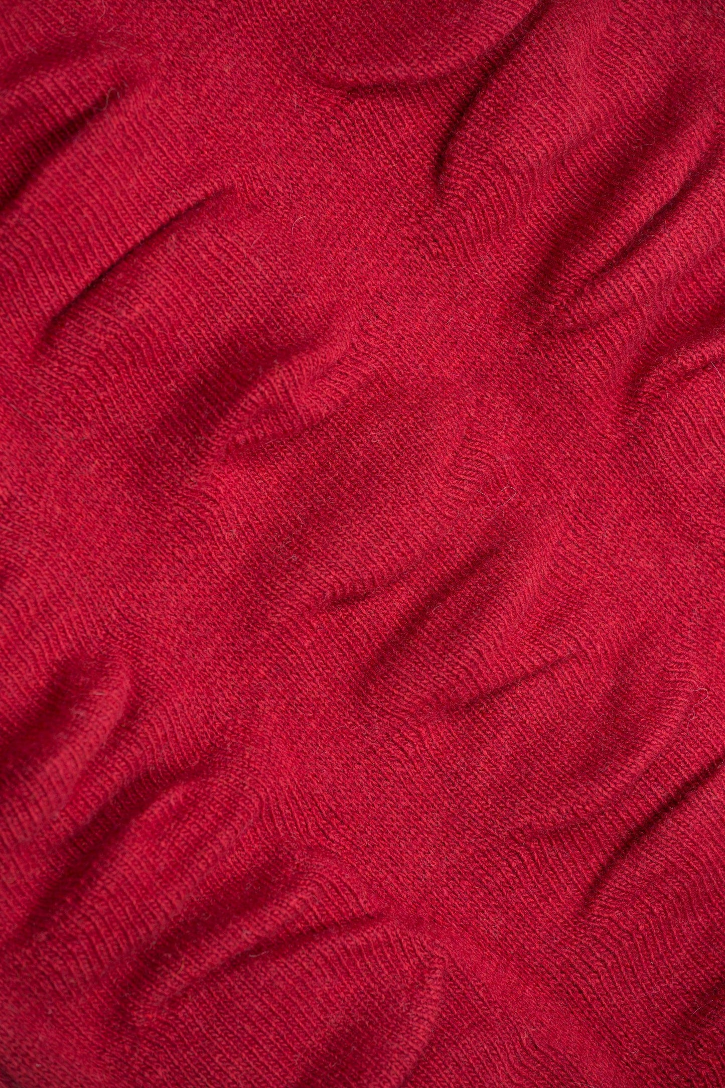 dettaglio sciarpa effetto goffrato in misto cashmere da donna di colore rosso