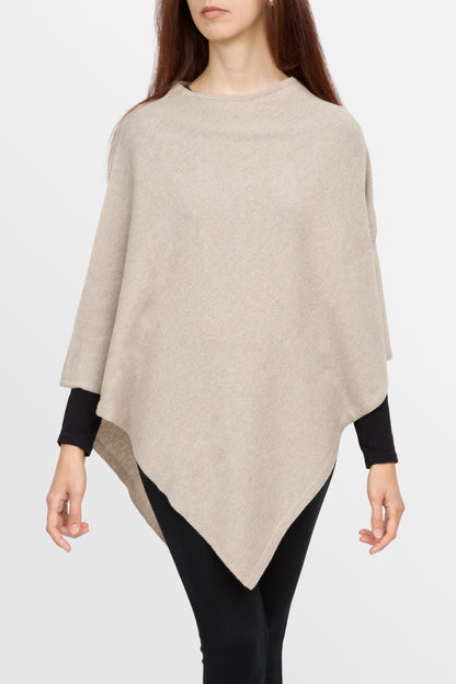 Lovely - Poncho classico quadrato in puro cashmere