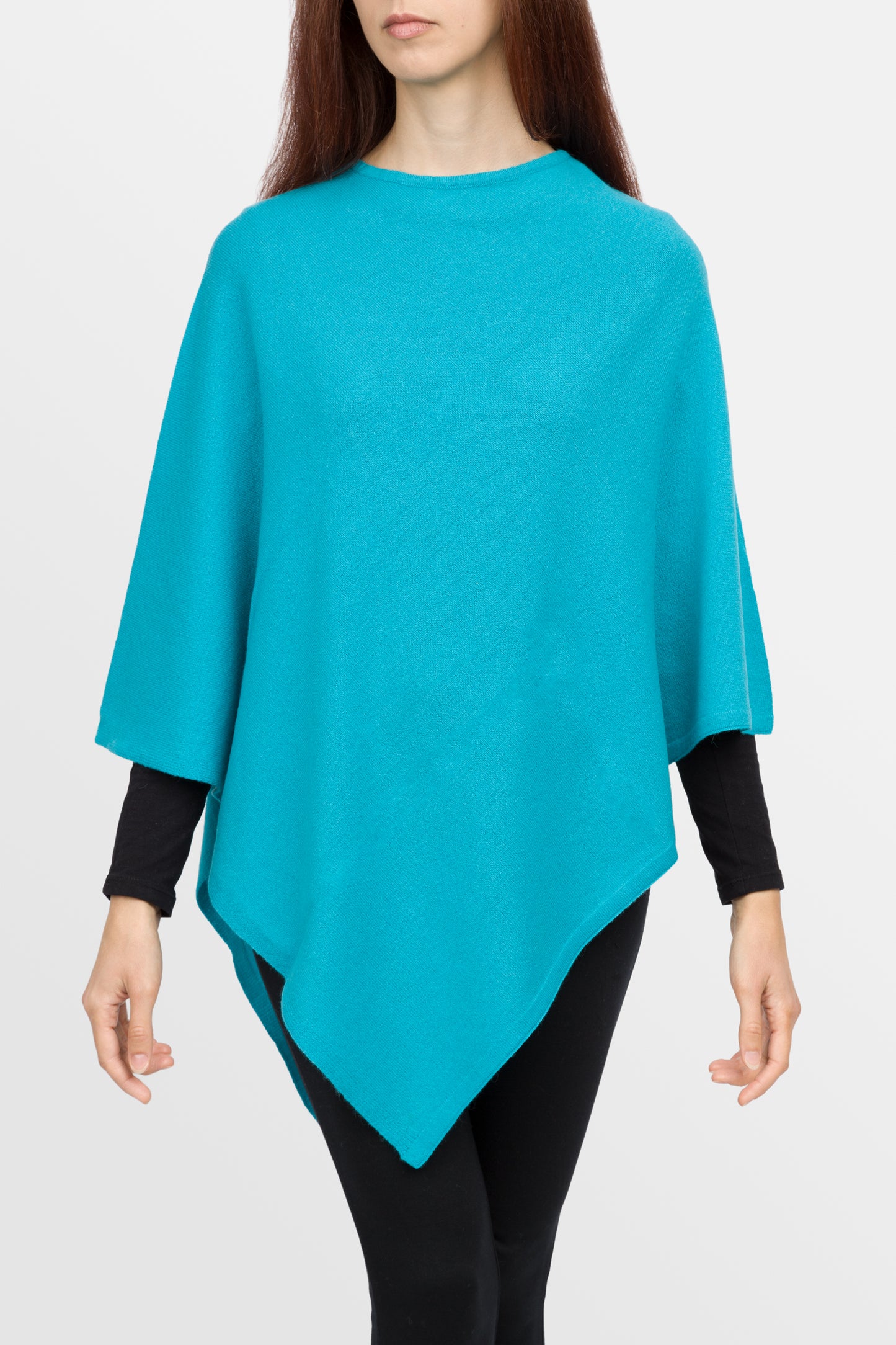 Lovely - Poncho classico quadrato in puro cashmere