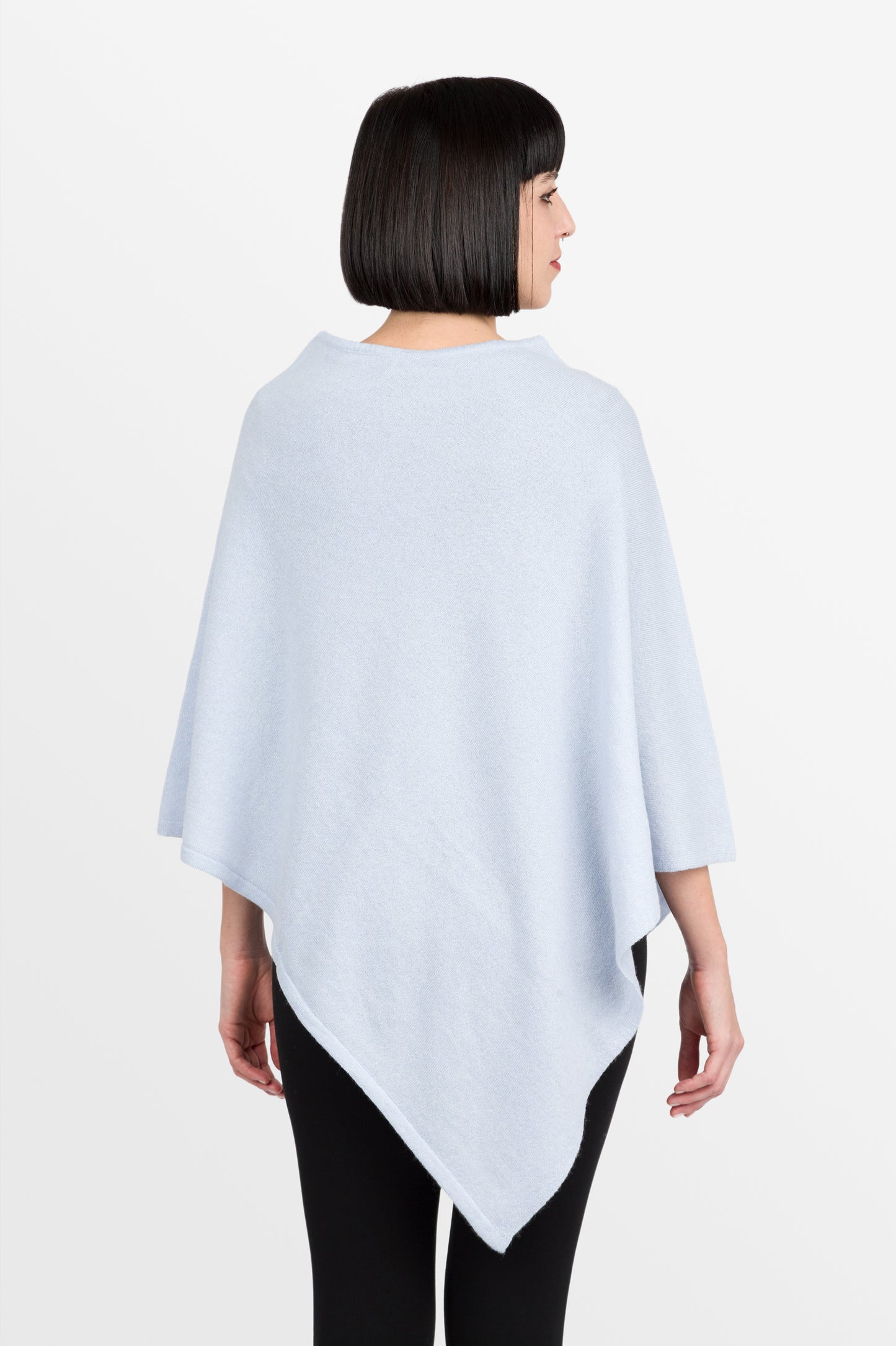 Lovely - Poncho classico quadrato in puro cashmere
