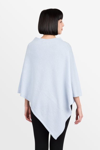 Lovely - Poncho classico quadrato in puro cashmere
