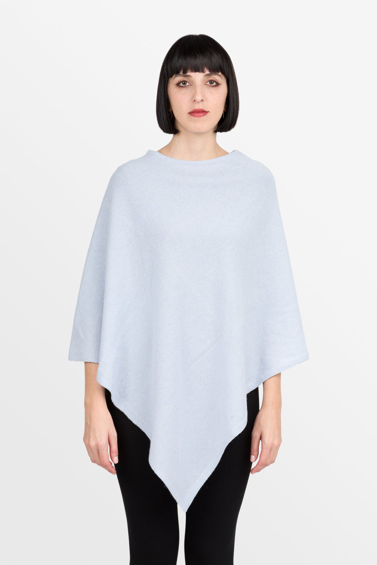 Lovely - Poncho classico quadrato in puro cashmere