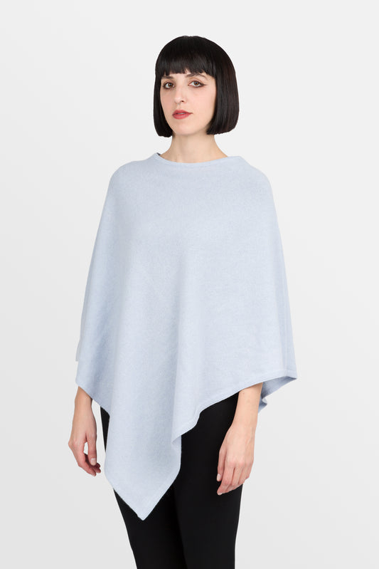 Lovely - Poncho classico quadrato in puro cashmere