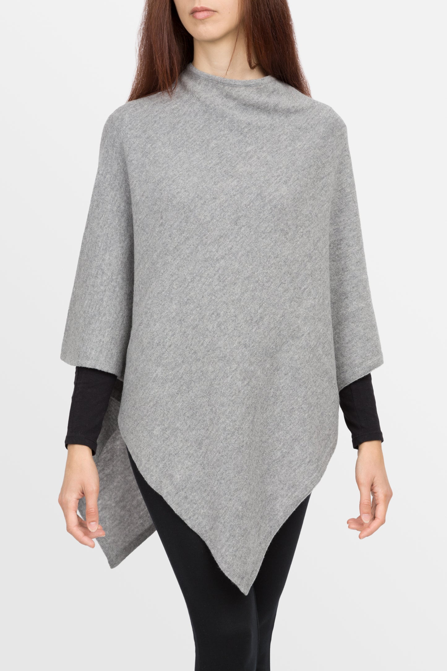 Lovely - Poncho classico quadrato in puro cashmere