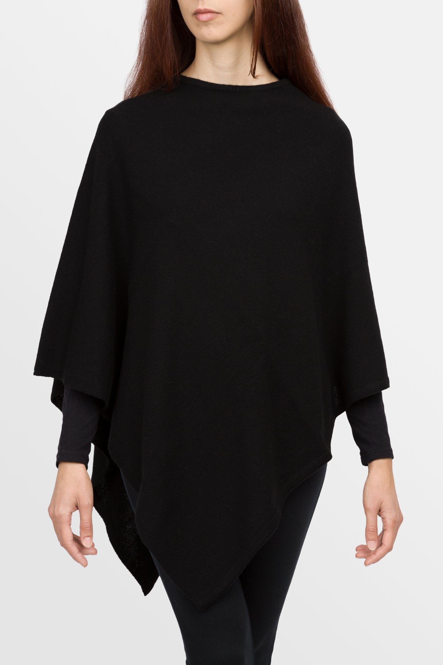 Lovely - Poncho classico quadrato in puro cashmere