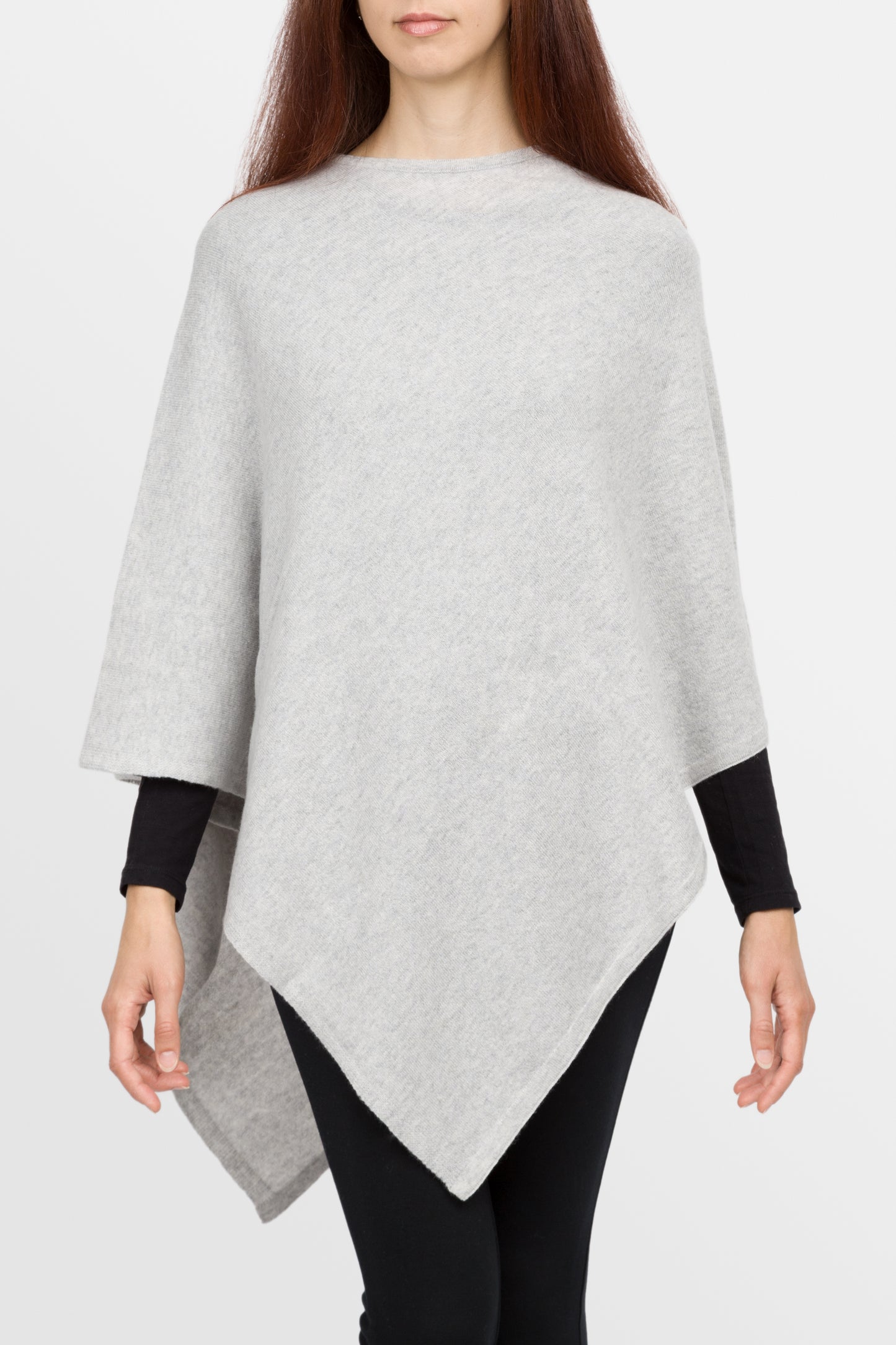 Lovely - Poncho classico quadrato in puro cashmere