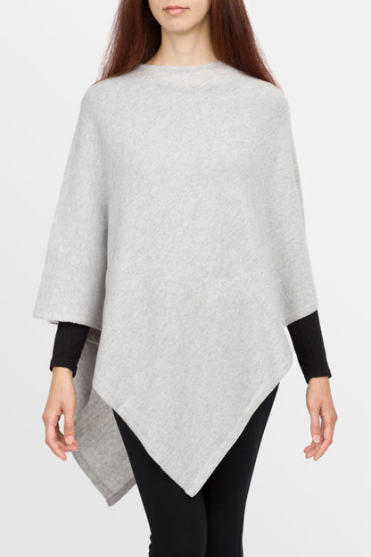 Lovely - Poncho classico quadrato in puro cashmere