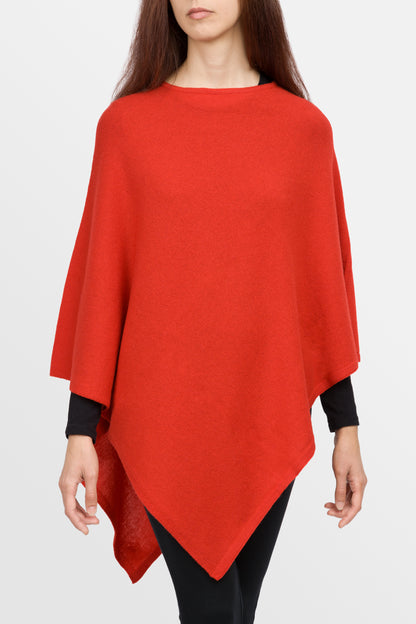 Lovely - Poncho classico quadrato in puro cashmere