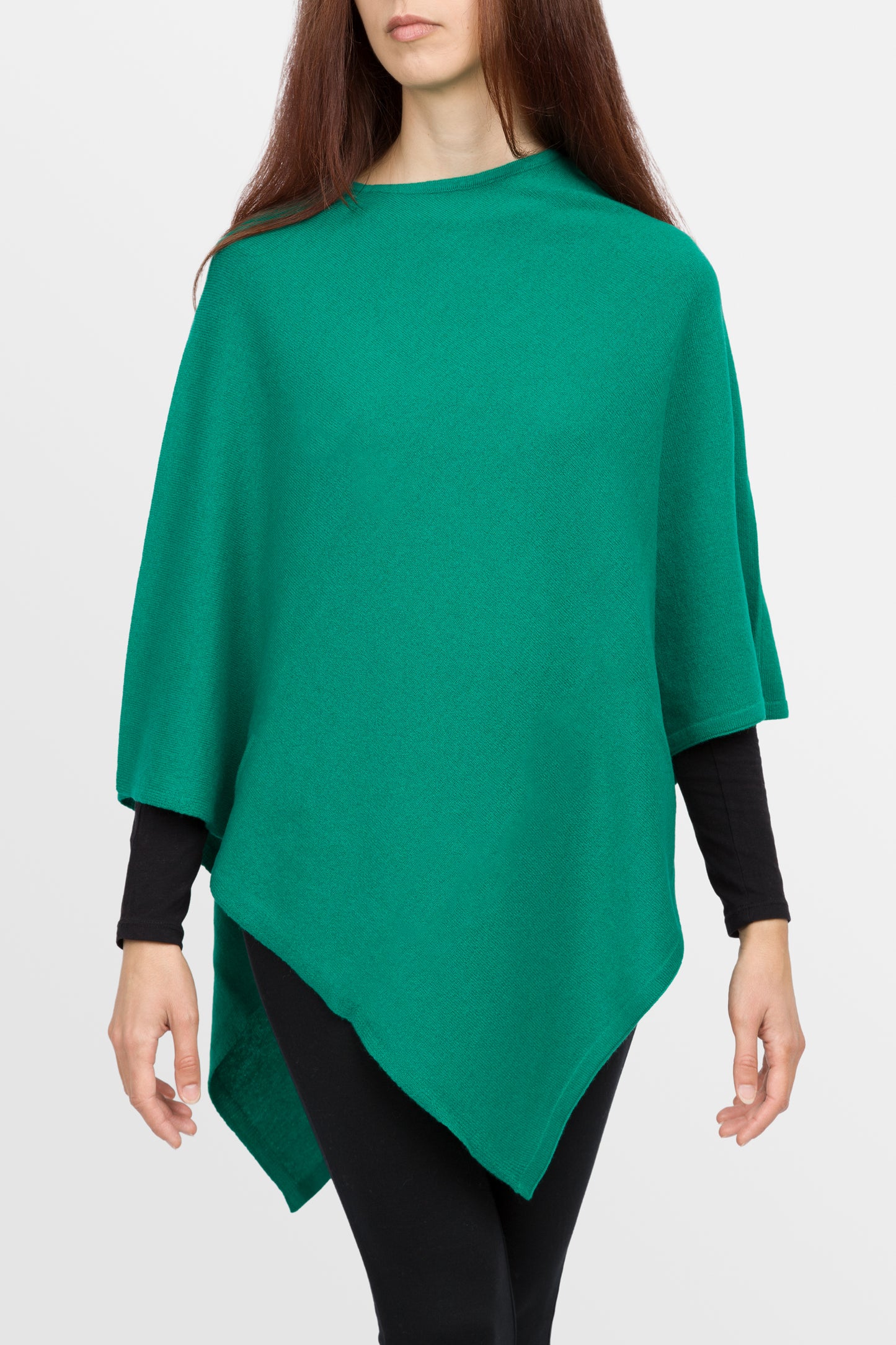 Lovely - Poncho classico quadrato in puro cashmere