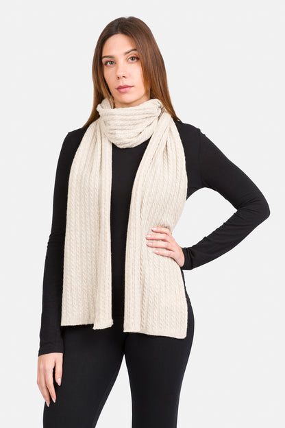 Roxane - Sciarpa a treccine in misto cashmere