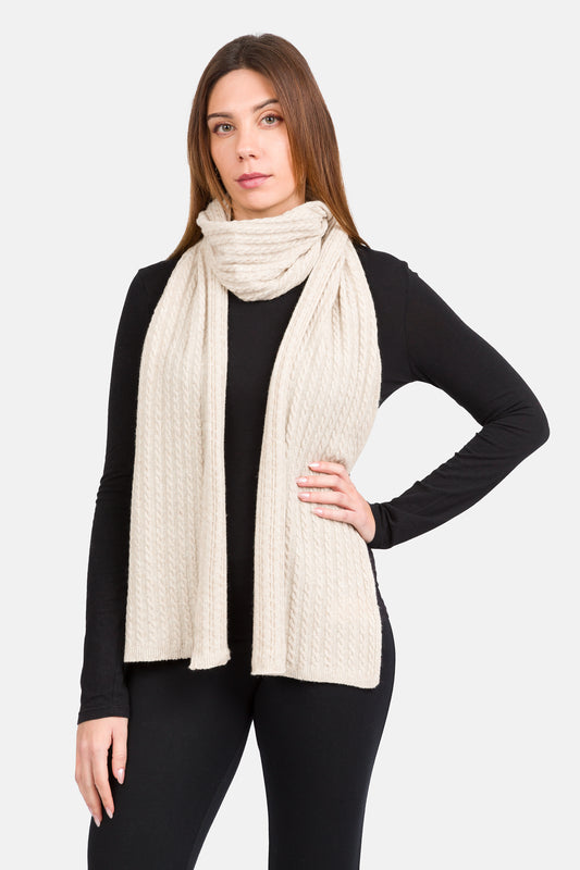 Roxane - Sciarpa a treccine in misto cashmere